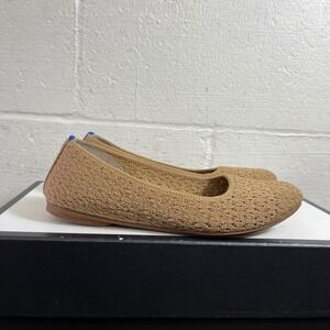 Rothy's The Max Square Flats Wren Crochet Brown Slip On Women's Size 6.5 US